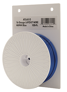 Atlas O 100' Heavy Duty Layout Wire, 16 Gauge / Blue - ATO6944