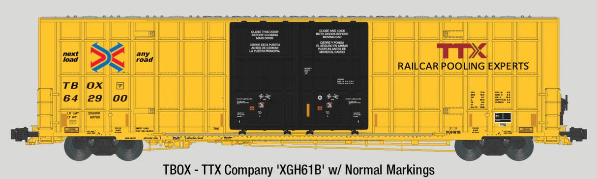 Aurora Miniatures N-Scale Greenbrier 7550 cf 60' Plate F Boxcar - TBOX 642973 (XGH61B)
