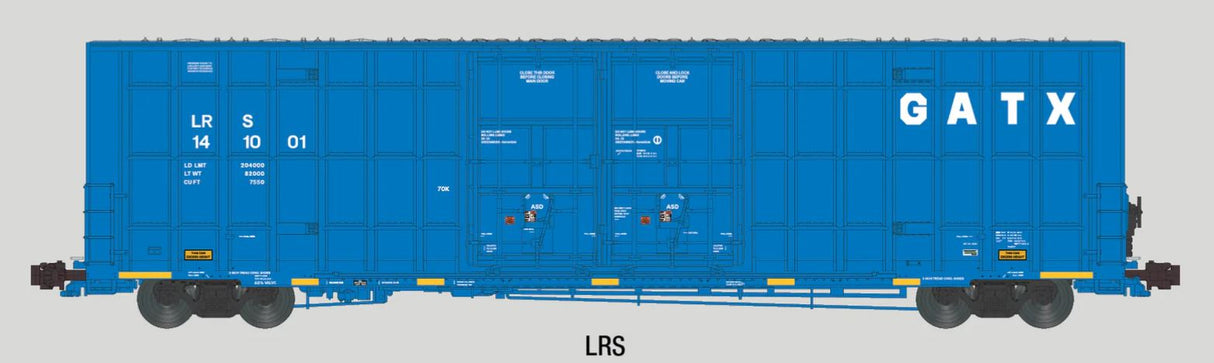 Aurora Miniatures N-Scale Greenbrier 7550 cf 60' Plate F Boxcar - LRS 141065