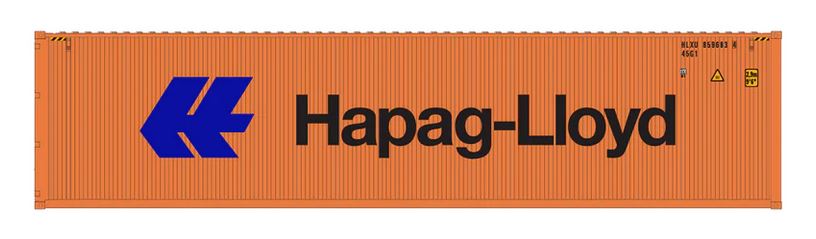 Aurora Miniatures HCBHLT1 HO 40ft Containers 3 Pack Hapag-Lloyd Large Logo (HLXU 859683/862303/863318) - AURHCBHLT1