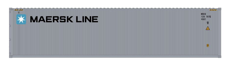 Aurora Miniatures HCBMKT3 HO 40ft Containers 3 Pack Maersk Small Logo (MSKU 129707/130415/137673) - AURHCBMKT3