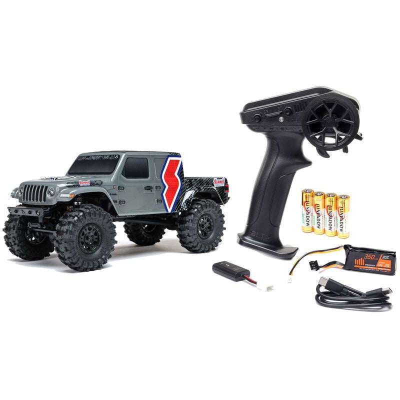 Axial AXI-2324 SCX24 Summit Racing Jeep Gladiator 4x4 Rock Crawler RTR, Gray