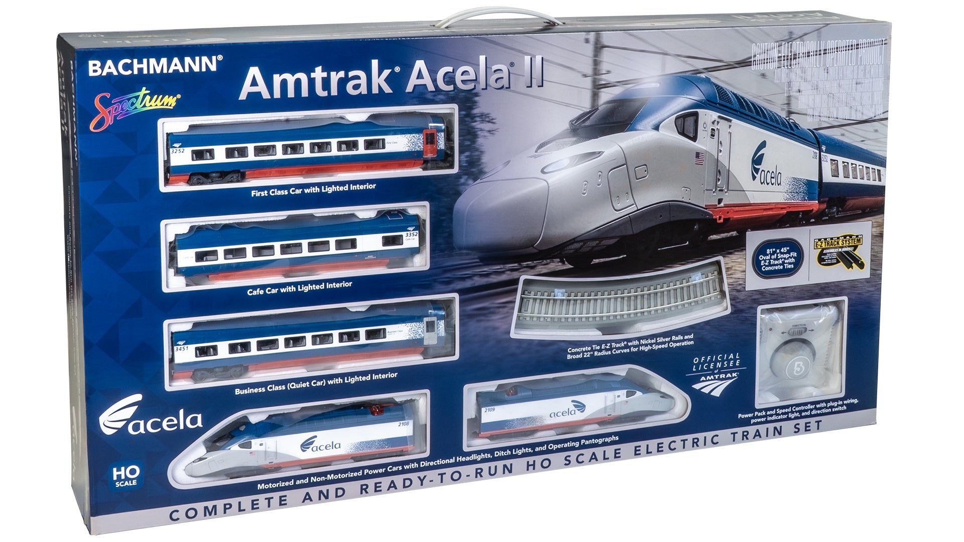 Bachmann 01206 HO Amtrak Acela II Train Set - Standard DC