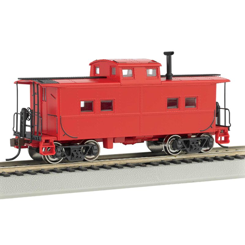 Bachmann Trains Northeast-Style Steel Cupola Caboose - Ready to Run - Silver Series(R) -- Painted, Unlettered (Caboose Red) - BAC16806