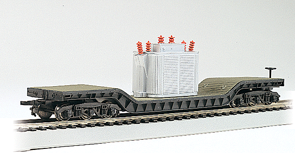 Bachmann HO 52' Depressed Center Flatcar -- With Transformer Load