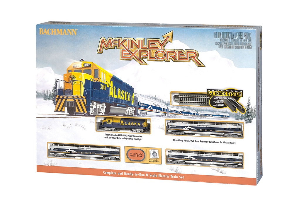 Bachmann N McKinley Explorer Train Set -- Alaska Railroad