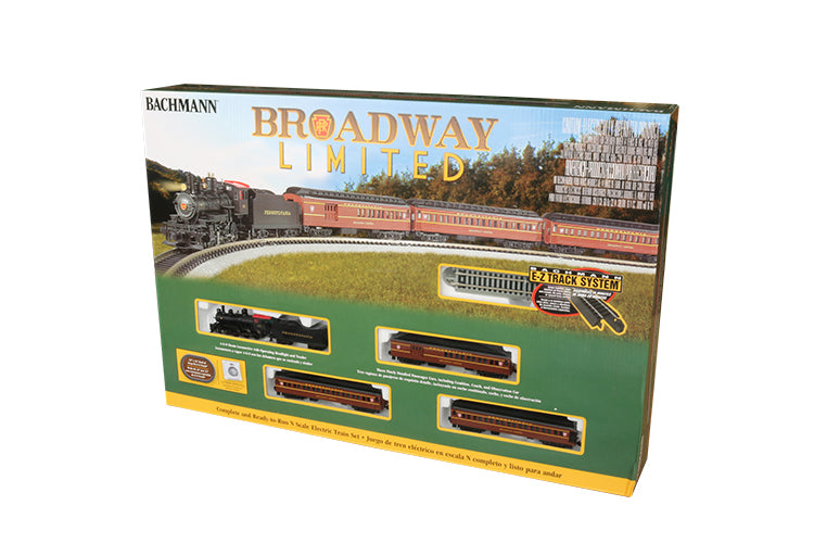 Bachmann Trains The Broadway Limited -- 4-6-0 Loco, 3 60' Heavyweight Cars, 34 x 24" Track Oval, Power Pack - BAC24026