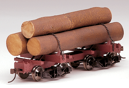 Bachmann Trains Spectrum(R) Skeleton Log Car pkg(3) -- With Logs - BAC27391