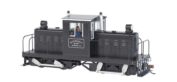 Bachmann Trains Whitcomb 50-Ton Center-Cab w/DCC - Spectrum(R) -- Midwest Quarry #12 (black, silver) - BAC29201