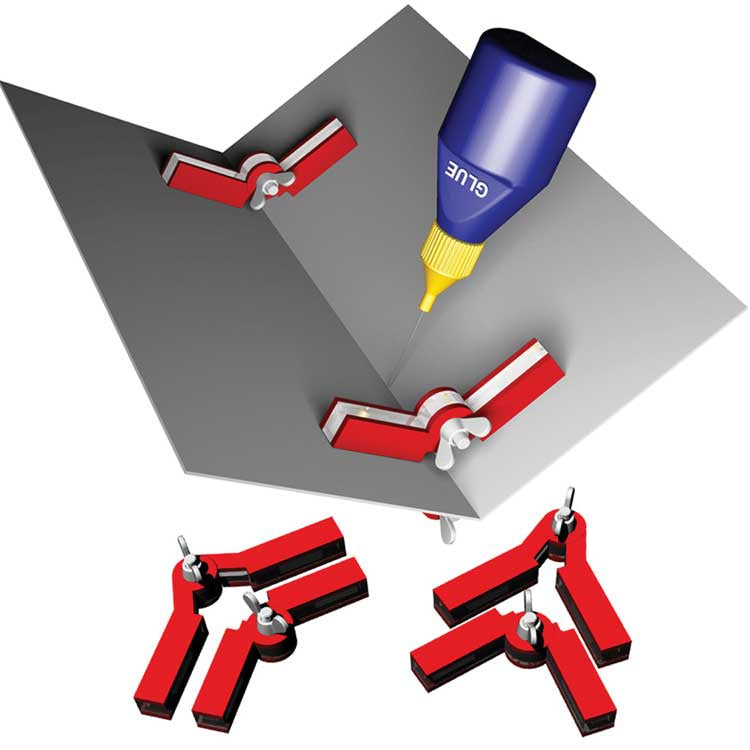 Bachmann Magnetic Adjustable Angle Hold-and-Glue Set -- 2 Adjustable-Angle Magnetic Clamps (Glue Not Included)