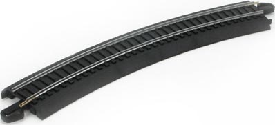Bachmann Trains HO Bulk E-Z Track(R) w/Steel Rail & Black Roadbed -- 18" Radius Curve pkg(1) - BAC44480