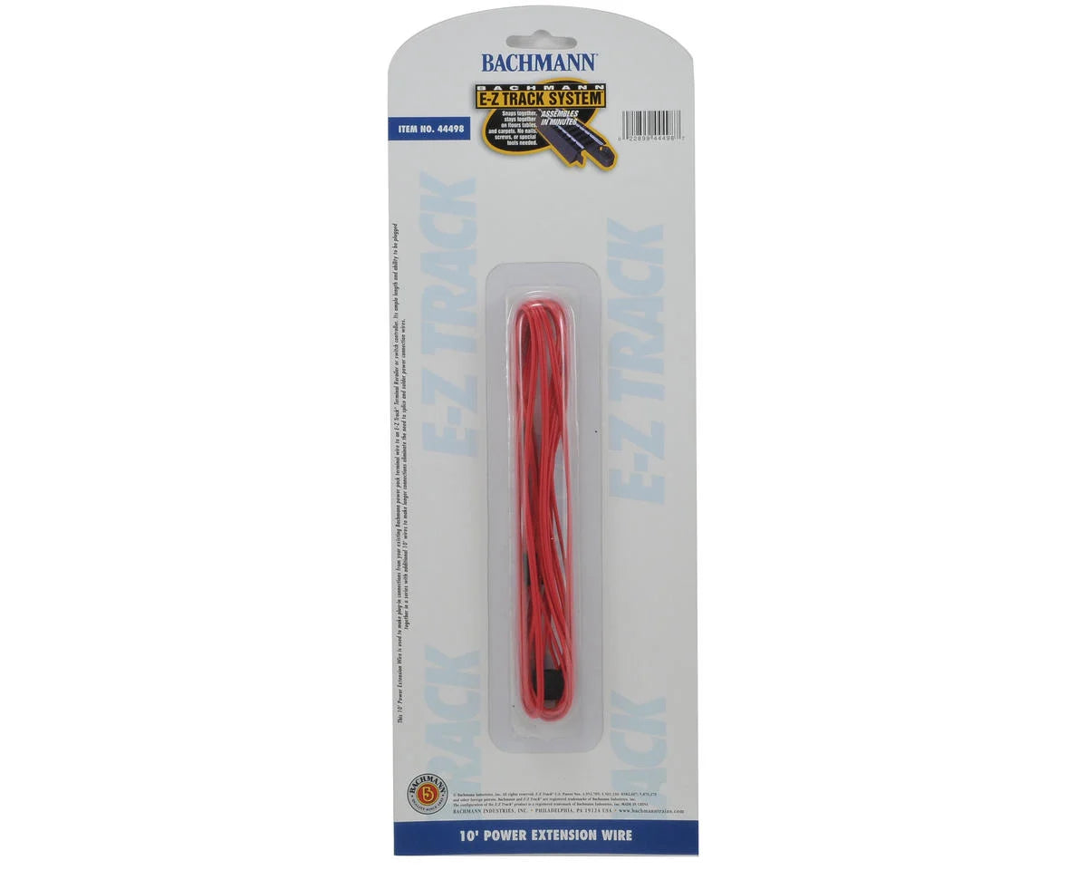 Bachmann Trains HO Terminal Extension Wire - E-Z Track(R) -- 10' Long (red) - BAC44498