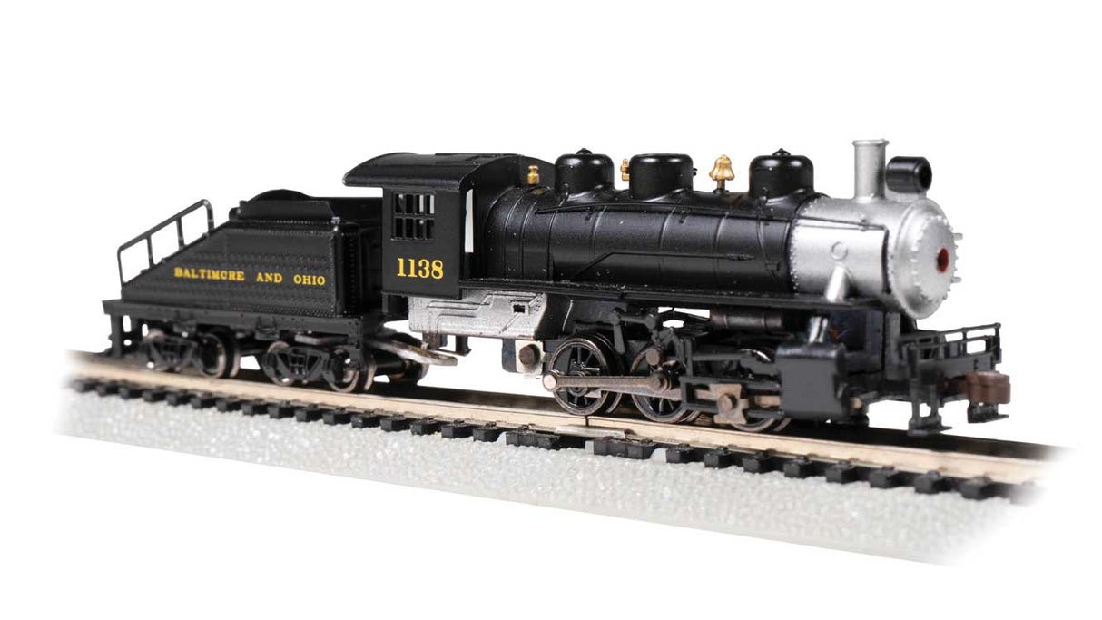 Bachmann N USRA 0-6-0 with Slope-Back Tender - Standard DC -- Baltimore & Ohio #1138 (black, graphite)
