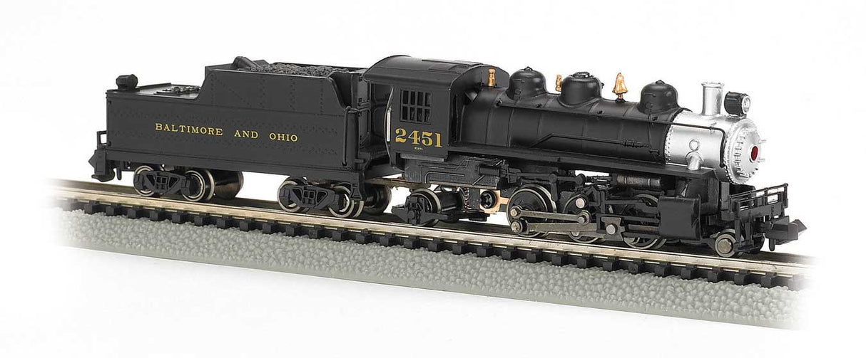 Bachmann N Baldwin 2-6-2 Prairie - Standard DC -- Baltimore & Ohio #2451 (black, silver)