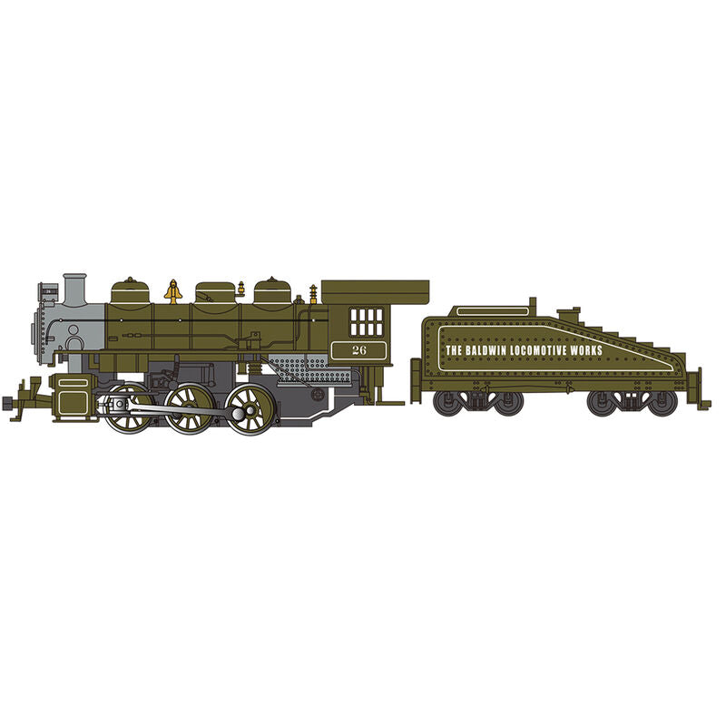 Bachmann HO USRA 0-6-0 with Slope-Back Tender, DCC and Smoke -- Baldwin Locomotive Works #26 (green, graphite)
