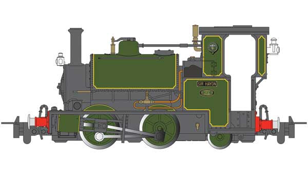 Bachmann HOn30 Hughes' Locomotive & Tramway 0-4-2ST - Standard DC -- Sir Haydn (green)