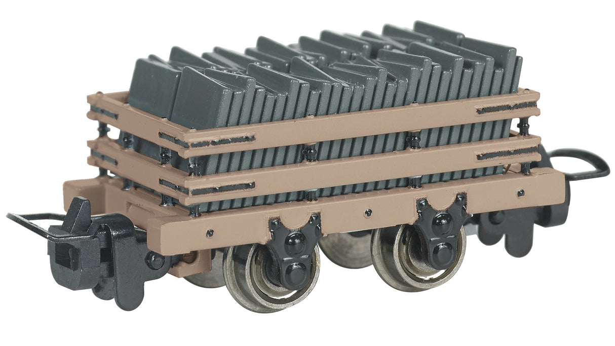 Bachmann HOn30 Narrow Gauge Slate Gondola w/Load - Ready to Run -- Tan