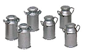 Bachmann Trains G Milk Cans (6) - BAC92413