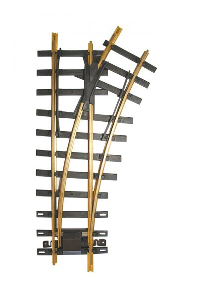 Bachmann 94658 G Code 332 Brass #1100 Manual Turnout -- Right Hand, 4' Diameter, 30 Degree Diverging Route