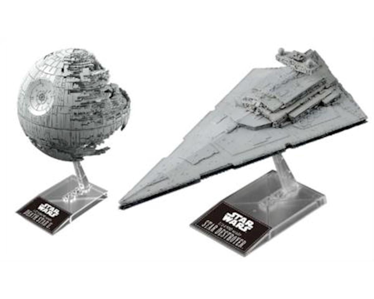 Bandai Death Star II 1/2,700,000 & Star Destroyer 1/14,500 "Star Wars",