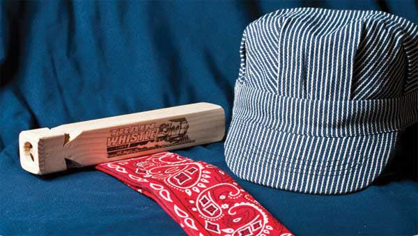 Brooklyn Peddler Li'l Engineer Kit - Train Whistle, Engineer Cap, Bandana -- Blue