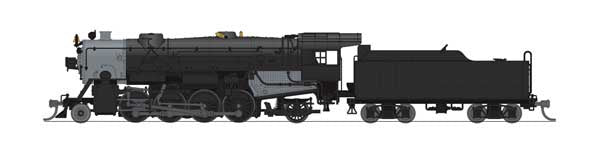 Broadway Limited N USRA 2-8-2 Heavy Mikado - Standard DC - Stealth -- Painted, Unlettered (black)