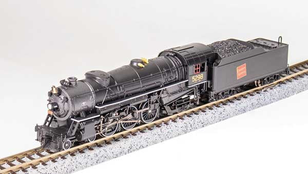 Broadway Limited 10382 N USRA 4-6-2 Heavy Pacific - Standard DC - Stealth -- Canadian National #5295 (black, graphite, red)