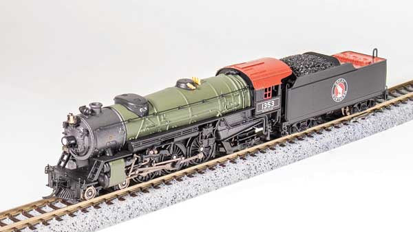 Broadway Limited 10391 N USRA 4-6-2 Heavy Pacific - Standard DC - Stealth -- Great Northern #1373 (Glacier Green, black, graphite, Tuscan)