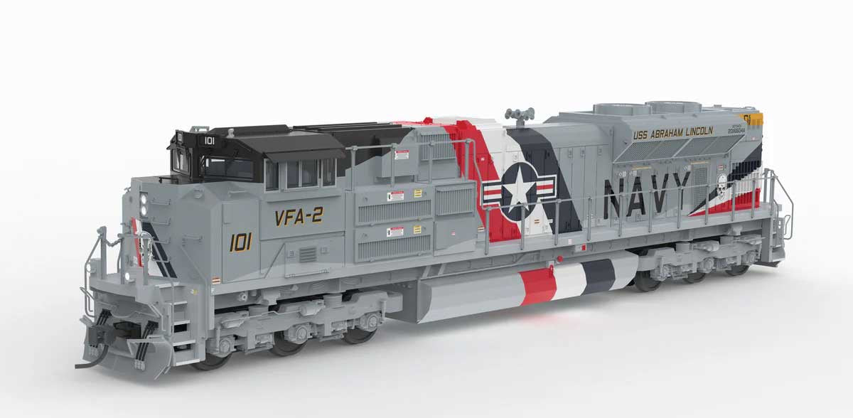 Broadway Limited 10441 HO SD70ACe - Sound, DCC and Smoke - Paragon4(TM) -- US Navy #101 (Fantasy Scheme, gray, red, white, blue)