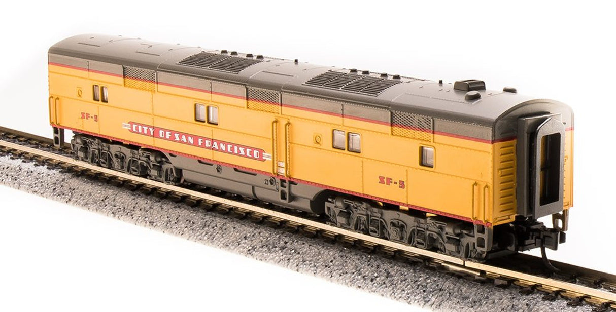 Broadway Limited EMD E6B - Sound and DCC - Paragon3 -- Union Pacific SF-6 (Armour Yellow, gray, red, City of San Francisco) - BLI3593