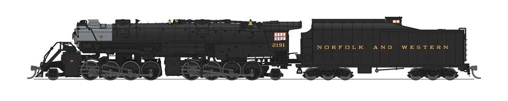 Broadway Limited N&W Class Y6b 2-8-8-2 - Sound and DCC - Paragon4(TM) -- Norfolk & Western #2195 (black, graphite) - BLI7222