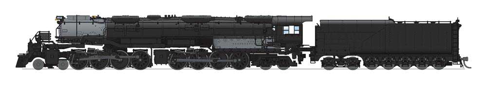 Broadway Limited N-Scale 4-8-8-4 Big Boy 25-C-100 Coal Tender - Sound & DCC - Paragon4 -- Painted, Unlettered (1941 As-Delivered, Aftercooler; black, Graphite) - BLI7232