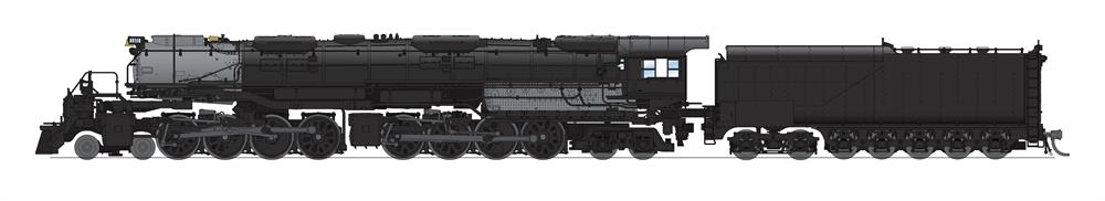 Broadway Limited N-Scale 4-8-8-4 Big Boy 25-C-400 Coal Tender - Sound & DCC - Paragon4 -- Painted, Unlettered (1944 Wilson Aftercooler, black, graphite) - BLI7235