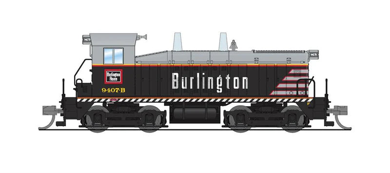 N, EMD NW2, CBQ 9407-B, Burlington Billboard Prgn4
