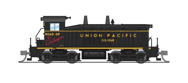 Broadway Limited EMD NW2 - Sound and DCC - Paragon4(TM) -- Union Pacific #1073 (black, yellow, red, Challengers Slogan) - BLI7501