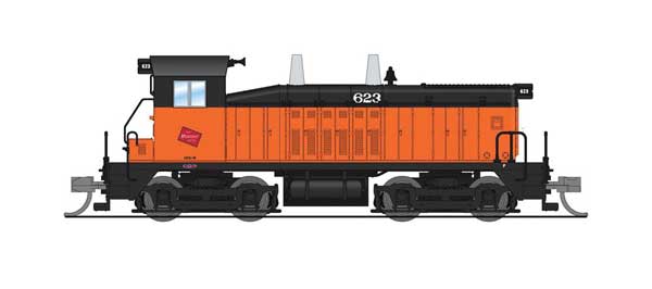 Broadway Limited EMD SW7 - Sound and DCC - Paragon4(TM) -- Milwaukee Road #692A (TR2A #, orange, black, TMR Logo) - BLI7519