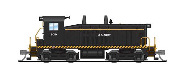 Broadway Limited EMD SW7 - Sound and DCC - Paragon4(TM) -- US Army #2019 (black, yellow) - BLI7526