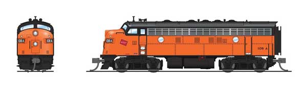 Broadway Limited N, EMD F7A, MILW 113A, Orange & Black, Paragon4 - BLI7772