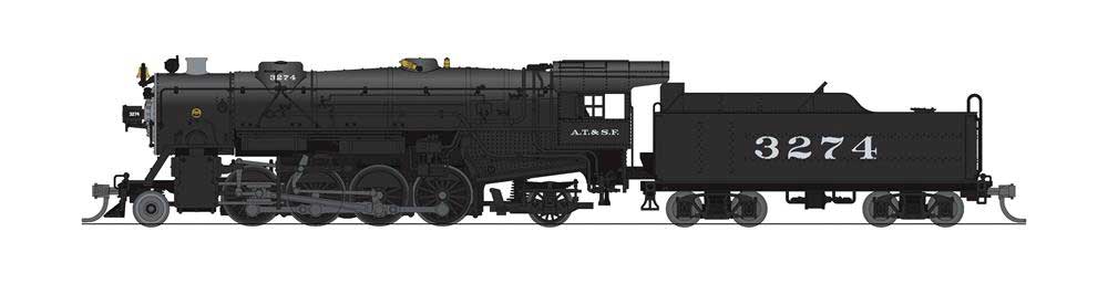 USRA 2-8-2 Heavy Mikado - Sound and DCC - Paragon4(TM) -- Santa Fe #3284 (black, graphite)