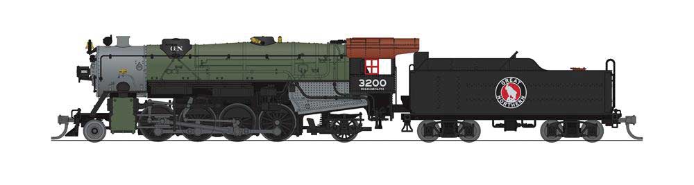 USRA 2-8-2 Heavy Mikado - Sound and DCC - Paragon4(TM) -- Great Northern #3201 (green, graphite, black, Boxcar Red)