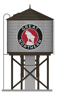 Broadway Limited HO, Operating Water Tower w/ Sound, GN, Weathered - BLI7918
