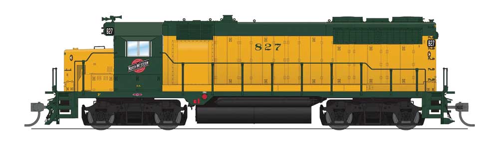 Broadway Limited HO EMD GP35, CNW 827, Green & Yellow, Paragon4 Sound/DC/DCC