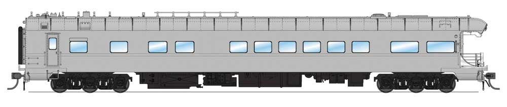Business Car Observation - Ready to Run -- Painted, Unlettered (gray primer)
