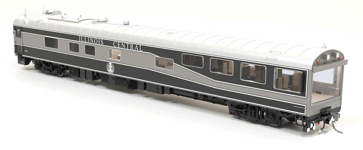 Broadway Limited HO Track Inspection Theater Car - Ready to Run -- Illinois Central #800653 (black, gray)