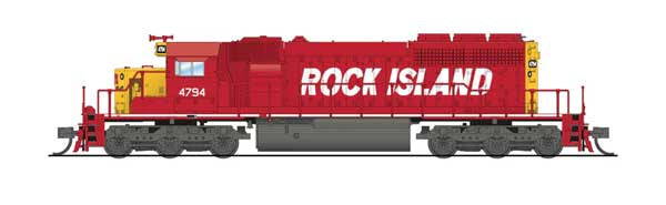 Broadway Limited N EMD SD40-2 Low Nose - Sound and DCC - Paragon4 -- Rock Island #4797 (red, yellow, white)