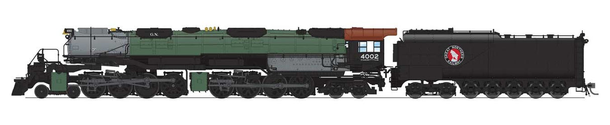 Broadway Limited HO 4-8-8-4 Big Boy - Sound & DCC - Paragon4 -- Great Northern #4002 (Fantasy Glacier Green, black, graphite)