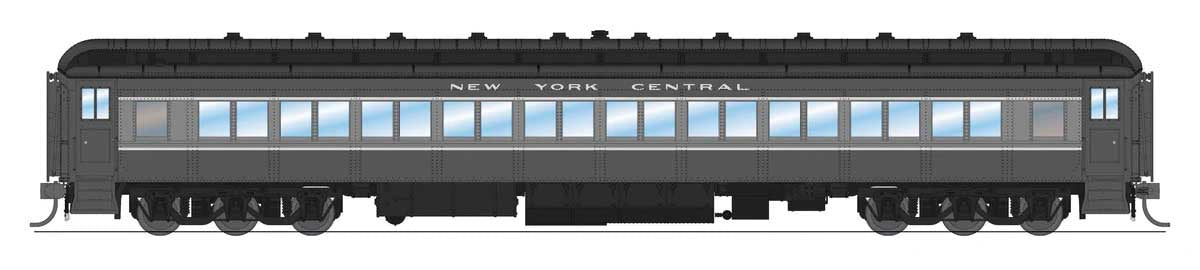 Broadway Limited HO 80' PRR P70 Coach - Ready to Run -- New York Central (2-Tone Gray)