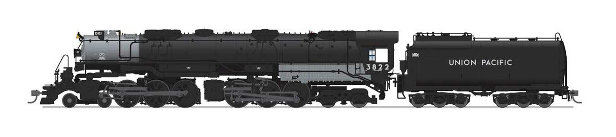 Broadway Limited HO UP Class CSA-2 Post-1947 Early 4-6-6-4 Challenger - Sound & DCC - Paragon4 -- Union Pacific #3835 (Cast Cylinder Front Engine, black, graphite)