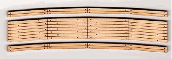 Blair Line N Laser-Cut Curved 2-Lane Wood Grade Crossing pkg(2) -- 9.75" Radius