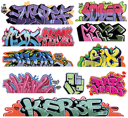 Blair Line N Mega Set Modern "Tagger" Graffiti Decals -- #8 pkg(10)